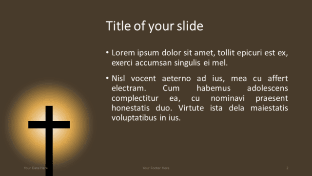 Christian Cross Template for PowerPoint and Google Slides - Title and Content Slide