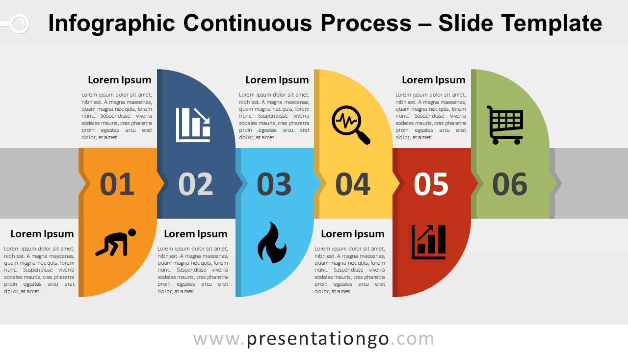 Free Infographic Continuous Process for PowerPoint and Google Slides
