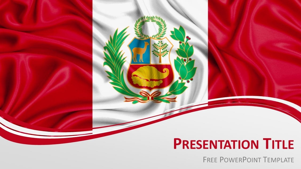 Free Peru Flag PowerPoint and Google Slides Template
