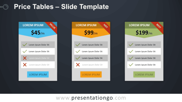 Price Tables Template for PowerPoint and Google Slides Free Price Tables Template for PowerPoint and Google Slides