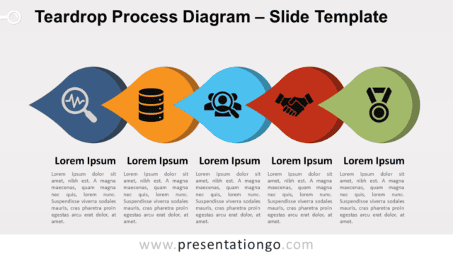 Teardrop Process Diagram for PowerPoint and Google Slides Free Teardrop Process Diagram for PowerPoint and Google Slides