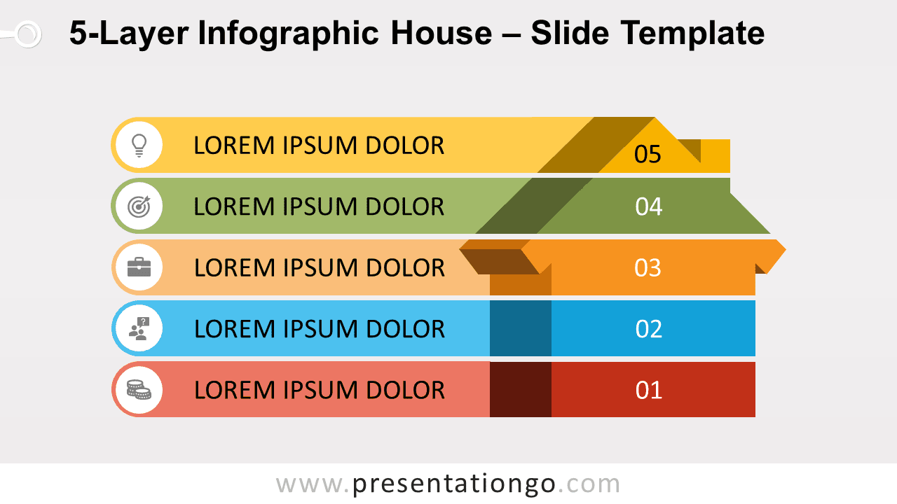 Free 5-Layer Infographic House for PowerPoint and Google Slides
