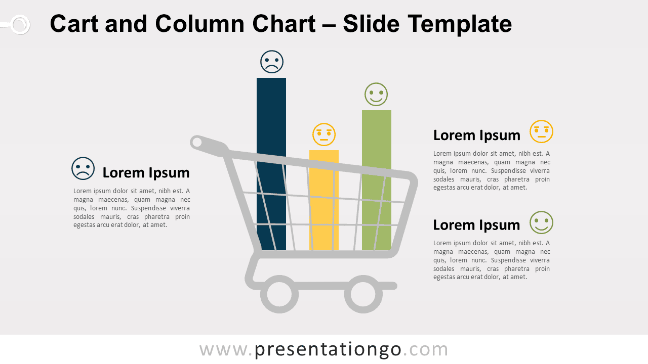 Free Cart and Column Chart for PowerPoint