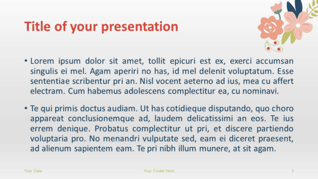 Floral Spring Template for PowerPoint and Google Slides - Slide2 Floral Spring Template for PowerPoint and Google Slides - Slide2