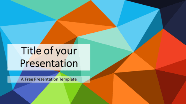 Multicolor (variant 1) Triangle Mosaic Template for PowerPoint and Google Slides Free Multicolor (variant 1) Triangle Mosaic Template for PowerPoint and Google Slides