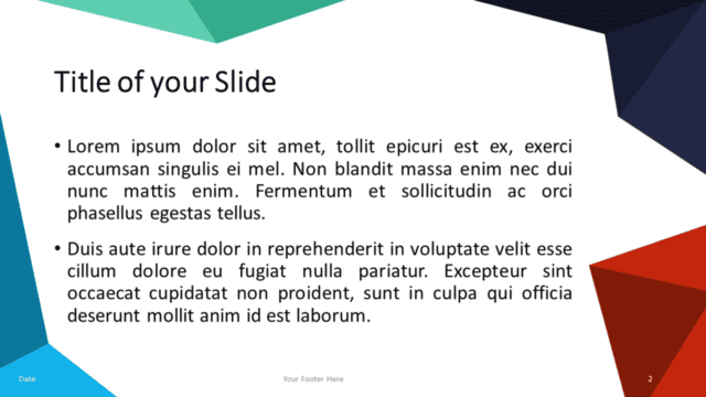 Multicolor (variant 1) Triangle Mosaic Template for PowerPoint and Google Slides - Slide 2