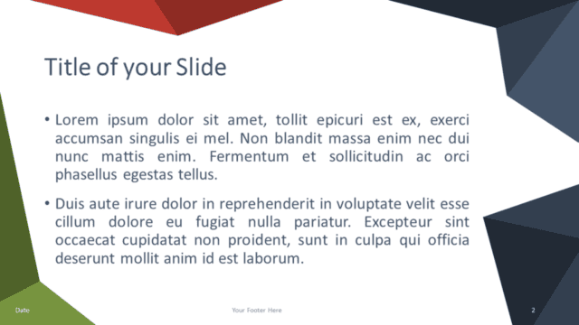 Multicolor (variant 2) Triangle Mosaic Template for PowerPoint and Google Slides - Slide 2