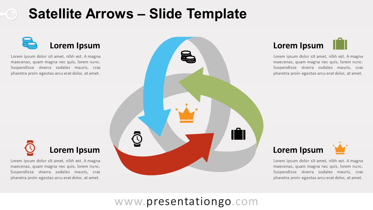 Free Satellite Arrows for PowerPoint and Google Slides