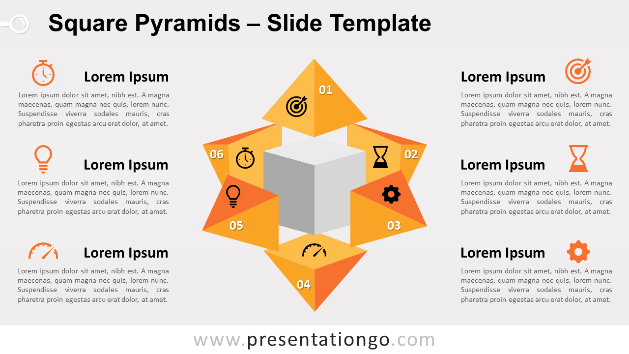 Free Square Pyramids for PowerPoint and Google Slides