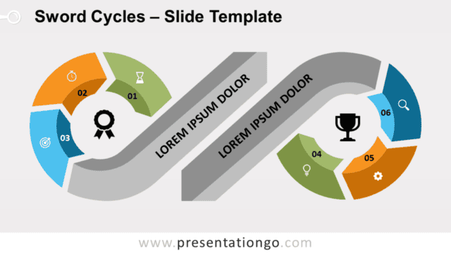 Sword Cycles for PowerPoint and Google Slides Free Sword Cycles for PowerPoint and Google Slides