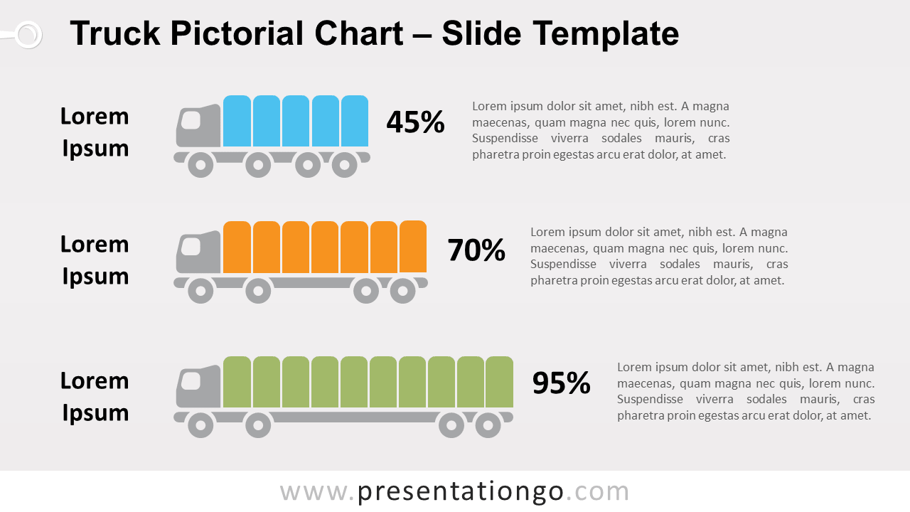 Free Truck Pictorial Chart for PowerPoint and Google Slides