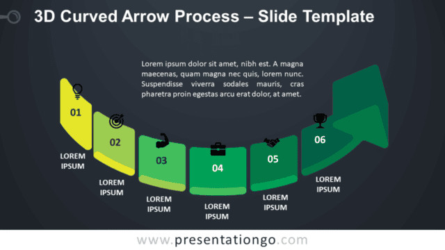 3D Curved Arrow Process for PowerPoint Free 3D Curved Arrow Process for PowerPoint