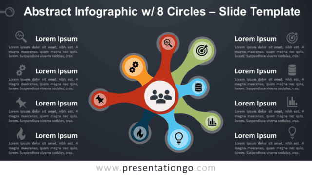 Free Abstract Infographics with 8 Circles for PowerPoint