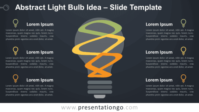 Abstract Bulb Idea Diagram for PowerPoint Free Abstract Bulb Idea Diagram for PowerPoint