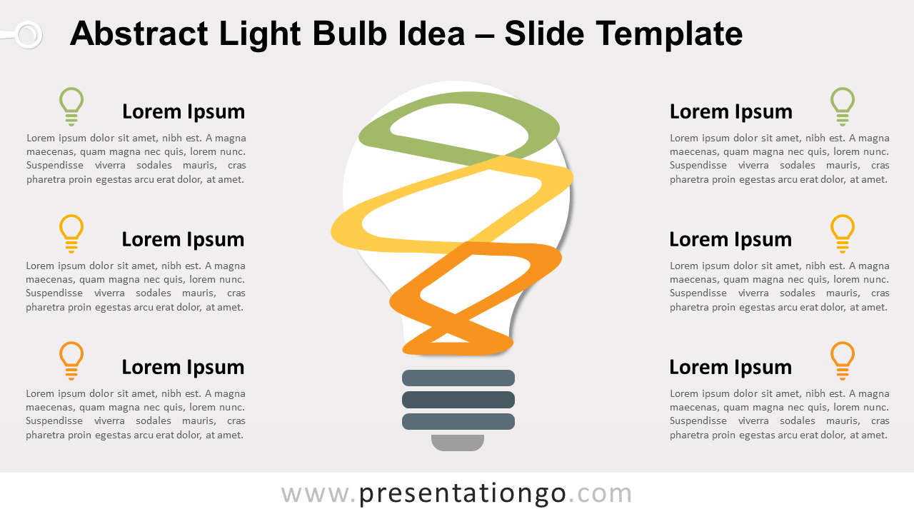 Free Abstract Bulb Idea Diagram for PowerPoint and Google Slides