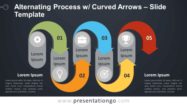 Alternating Process w/ Curved Arrows for PowerPoint Free Alternating Process w/ Curved Arrows for PowerPoint