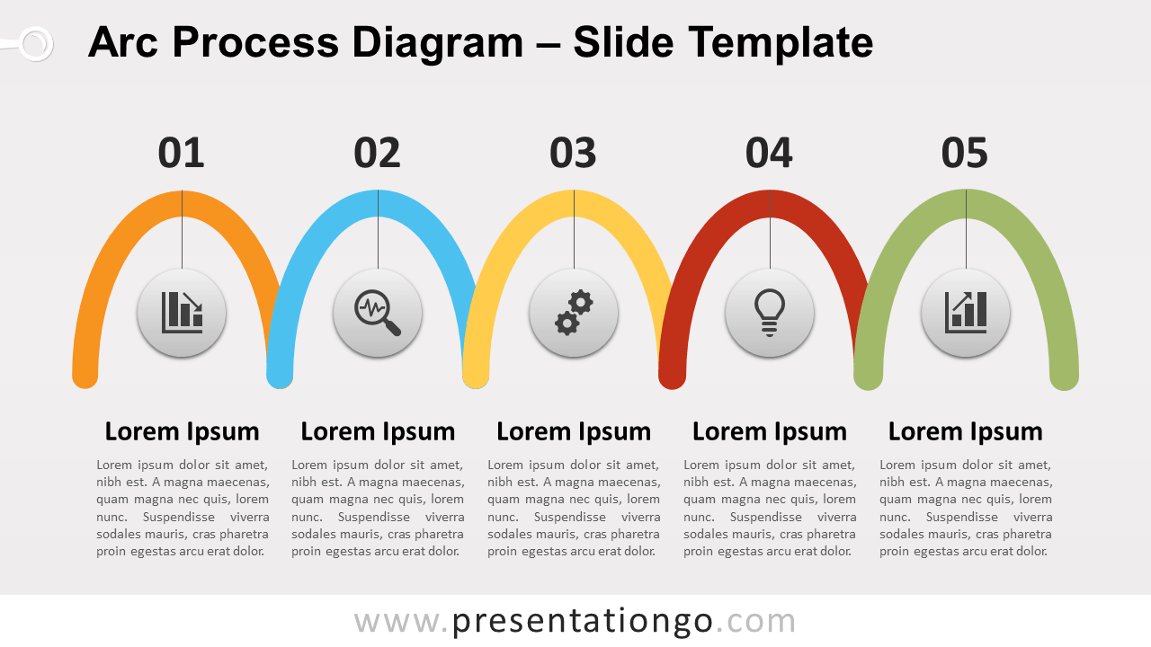 Free Arc Process Diagram for PowerPoint and Google Slides
