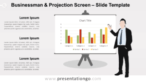 Free Businessman and Projection Screen for PowerPoint and Google Slides