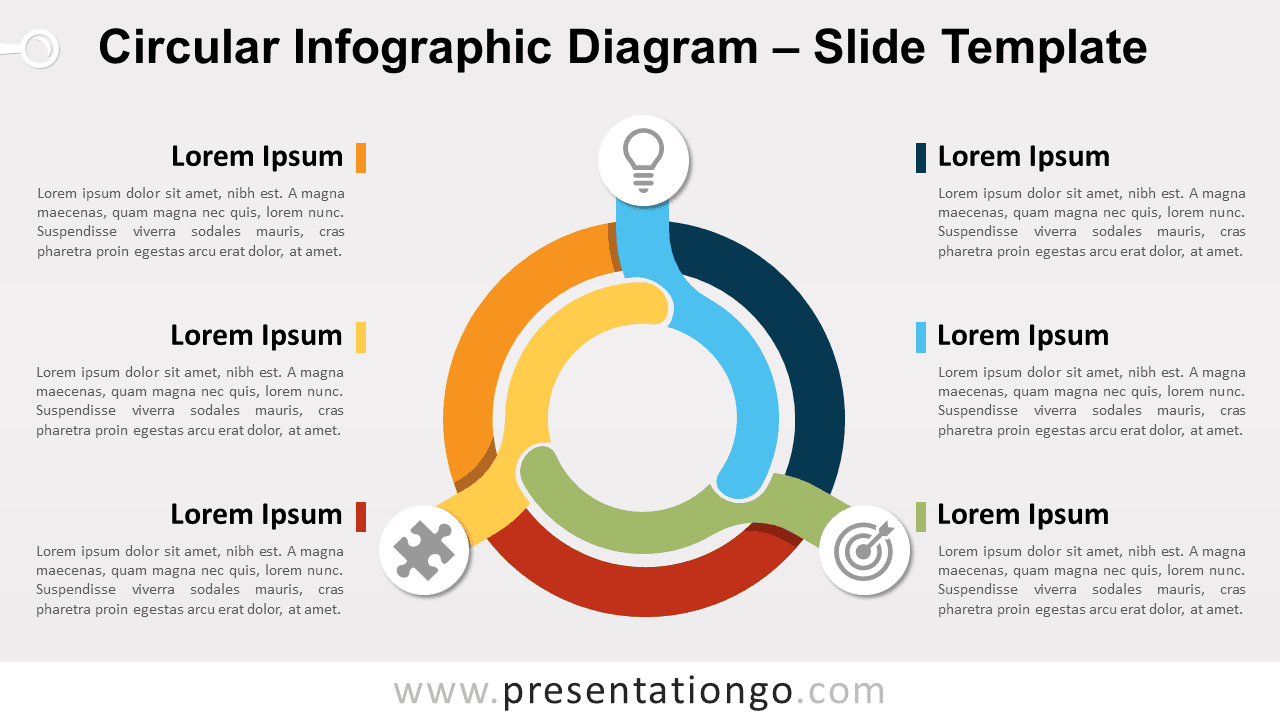 Free Circular Infographic Diagram for PowerPoint and Google Slides