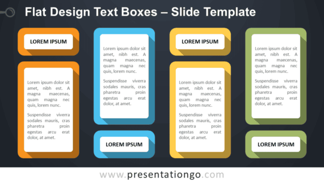 Flat Design Text Boxes for PowerPoint Free Flat Design Text Boxes for PowerPoint