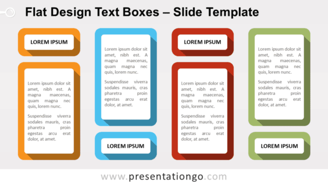 Flat Design Text Boxes for PowerPoint and Google Slides Free Flat Design Text Boxes for PowerPoint and Google Slides