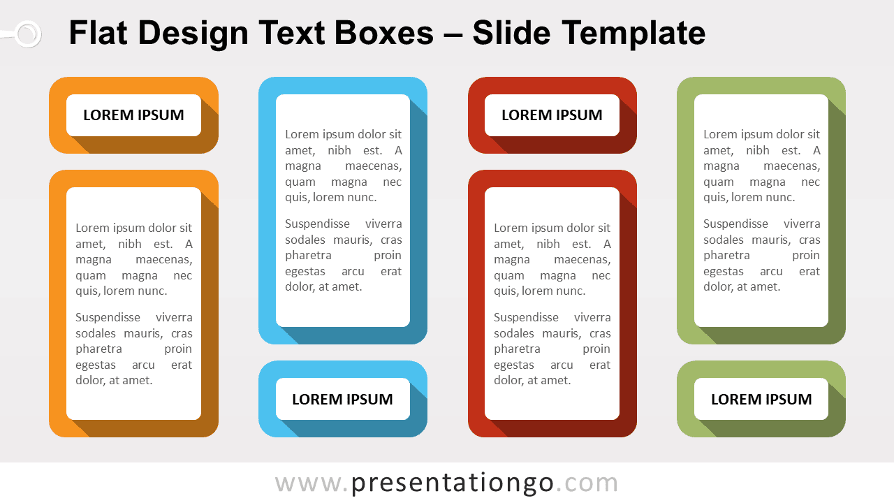 Free Flat Design Text Boxes for PowerPoint and Google Slides