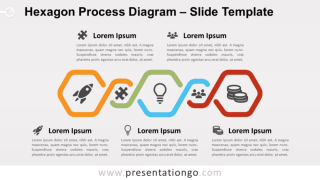 Hexagon Process Diagram for PowerPoint and Google Slides Free Hexagon Process Diagram for PowerPoint and Google Slides