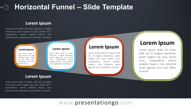 Free Horizontal Funnel for PowerPoint
