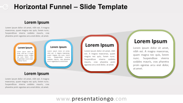 Free Horizontal Funnel for PowerPoint and Google Slides