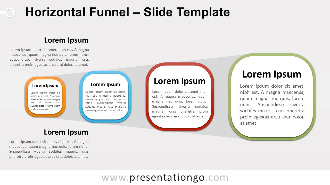 Free Horizontal Funnel for PowerPoint and Google Slides