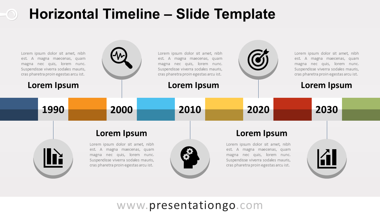 Free Horizontal Timeline for PowerPoint and Google Slides