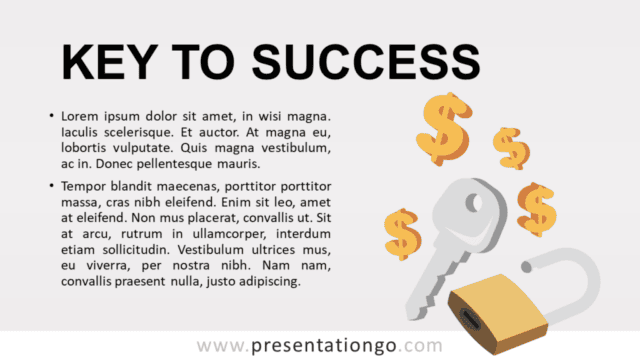 Key to Success - Metaphor Template for PowerPoint Key to Success - Metaphor Template for PowerPoint