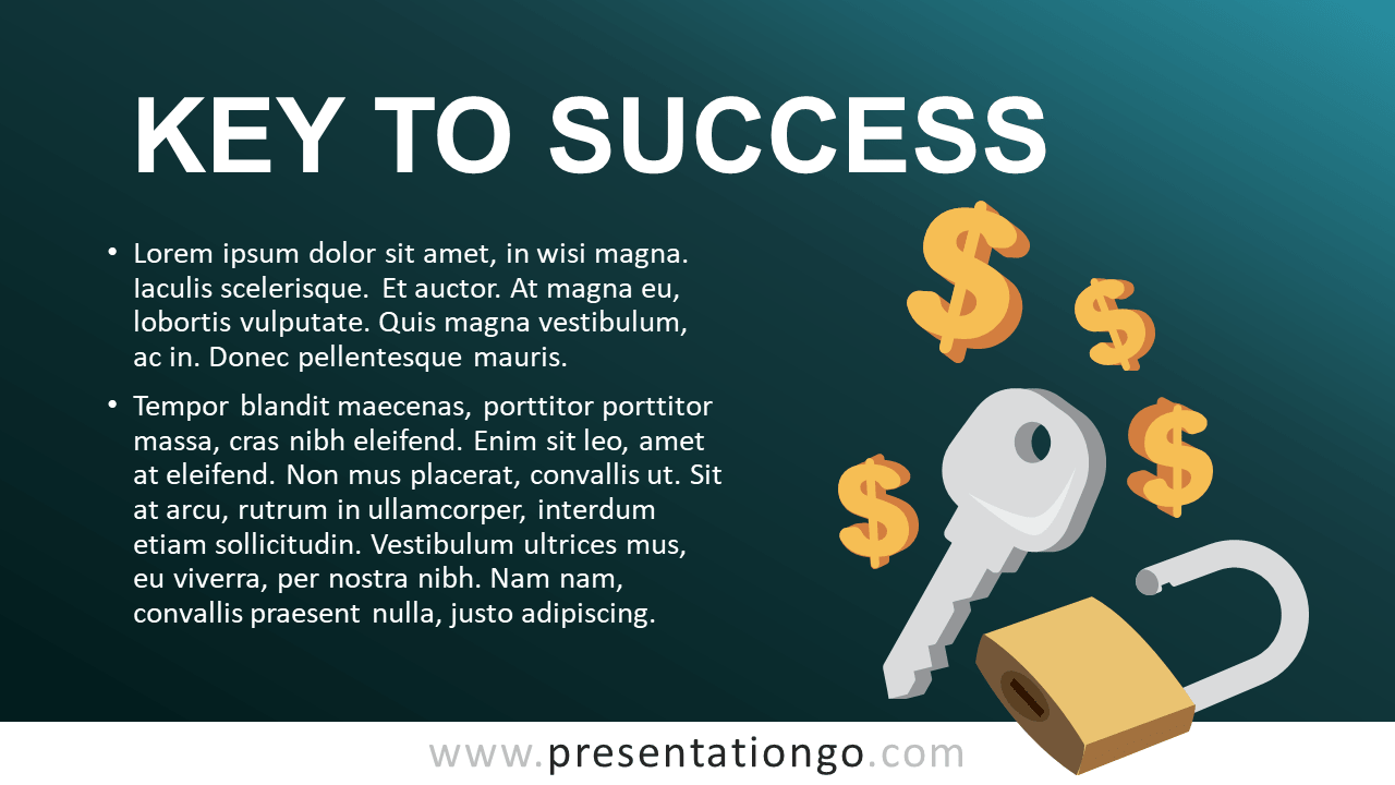 Free Key to Success - Metaphor Template for PowerPoint and Google Slides