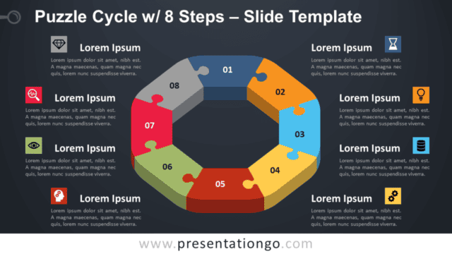 Puzzle Cycle with 8 Steps for PowerPoint Free Puzzle Cycle with 8 Steps for PowerPoint