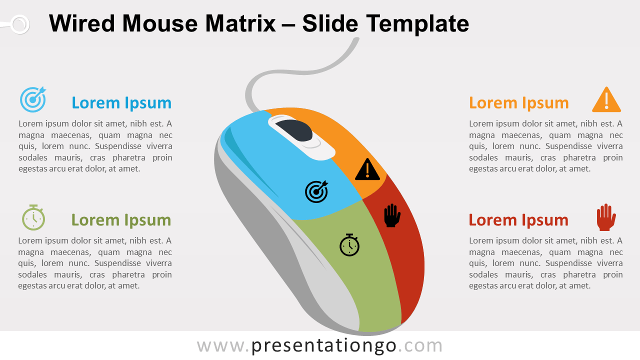 Free Wired Mouse Matrix Diagram for PowerPoint and Google Slides