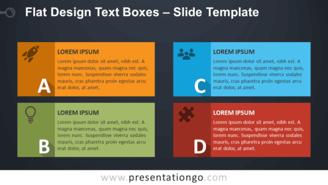 Free YA Flat Design Text Boxes for PowerPoint