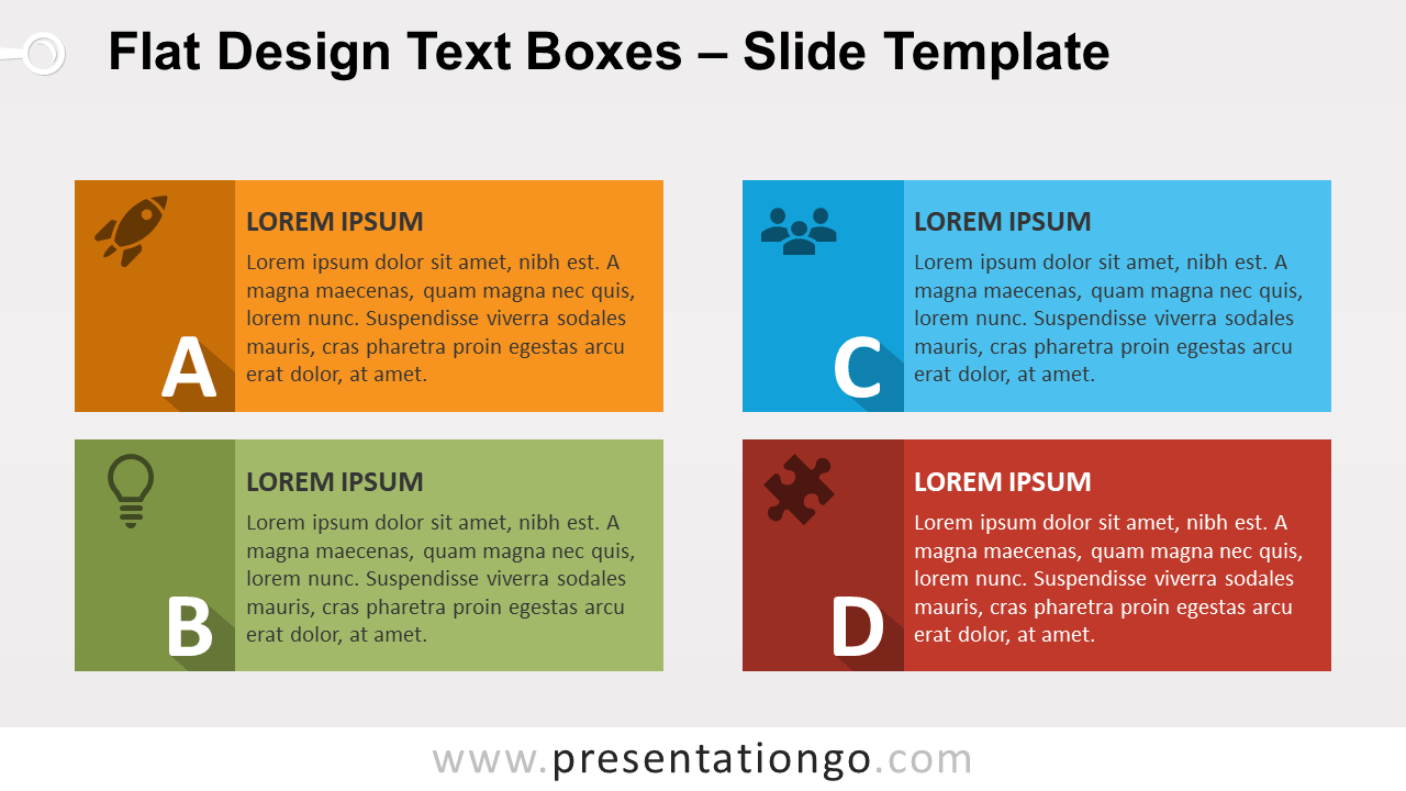 Free YA Flat Design Text Boxes for PowerPoint and Google Slides