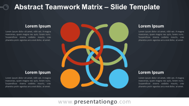 Abstract Teamwork Matrix PowerPoint Diagram Free Abstract Teamwork Matrix PowerPoint Diagram
