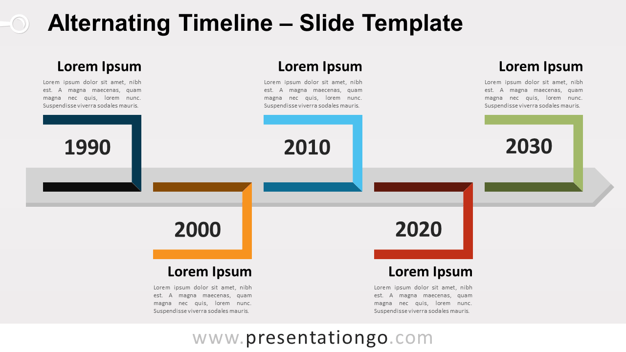 Free Alternating Timeline for PowerPoint and Google Slides