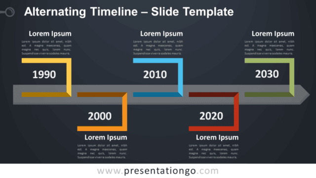 Free Alternating Timeline Template for PowerPoint and Google Slides