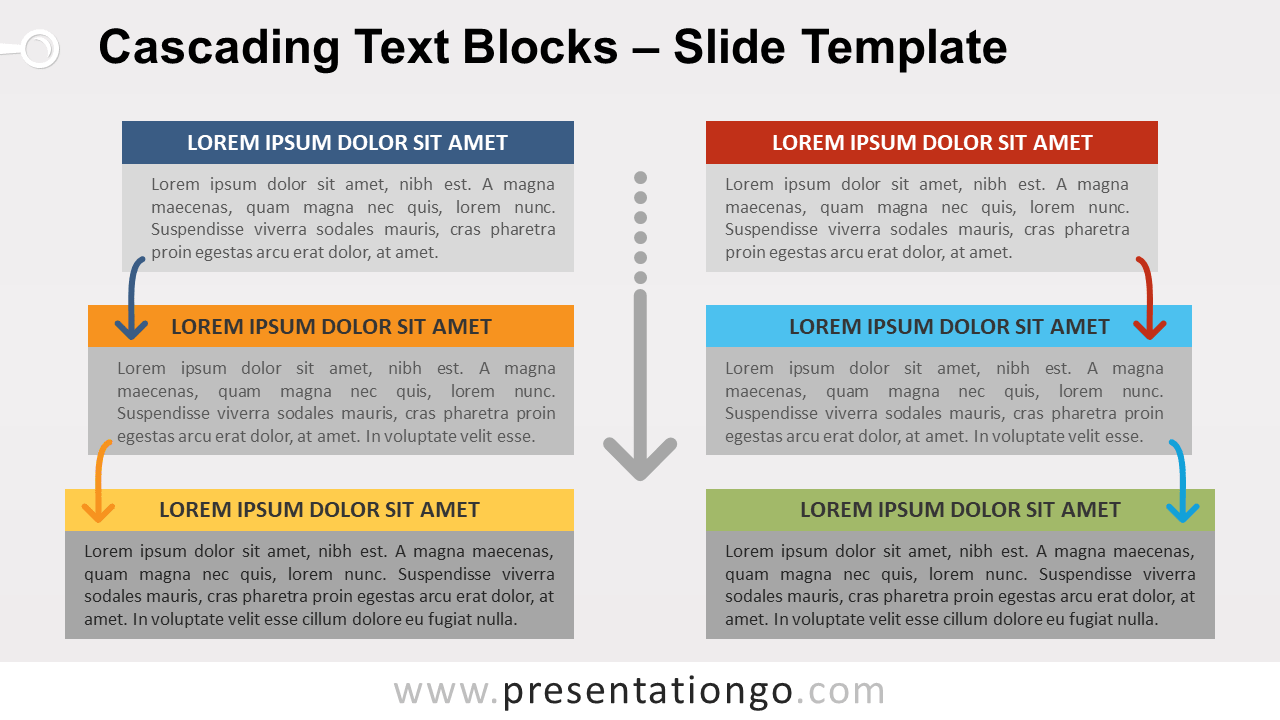 Free Cascading Text Blocks for PowerPoint and Google Slides