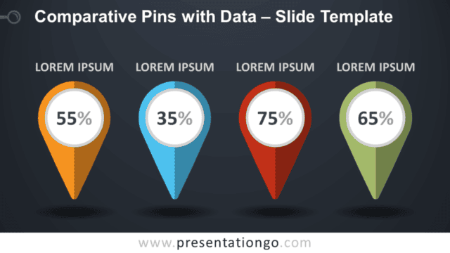 Comparative Pins with Data PowerPoint and Google Slides Template Free Comparative Pins with Data PowerPoint and Google Slides Template