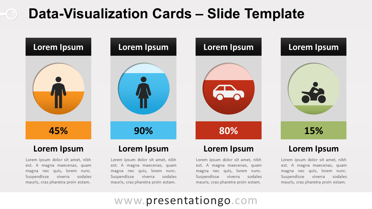 Free Data Visualization Cards for PowerPoint and Google Slides