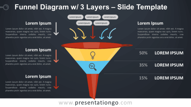 Free Funnel Diagram with 3 Layers PowerPoint Template