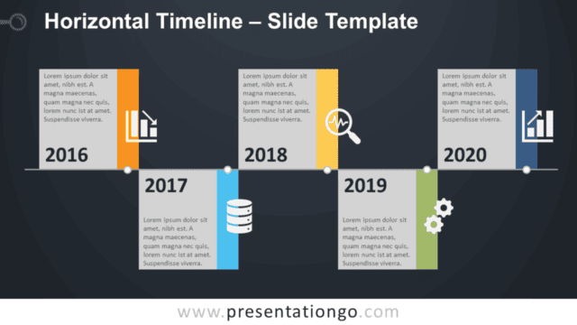 Horizontal Timeline - PowerPoint and Google Slides Template Horizontal Timeline - Free PowerPoint and Google Slides Template