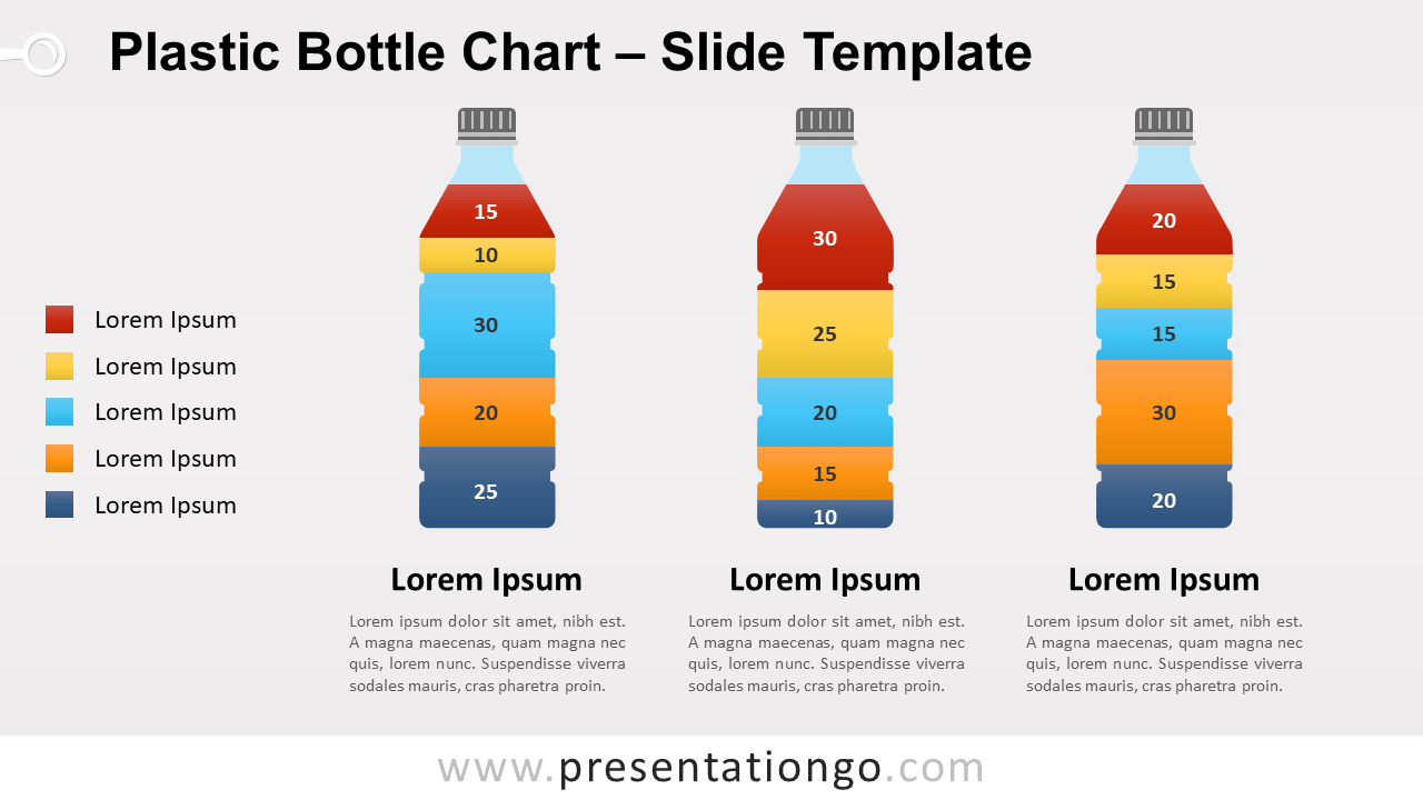Free Pictorial Stacked Bottle Chart for PowerPoint