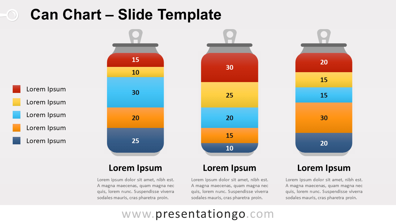 Free Pictorial Stacked Can Chart for PowerPoint