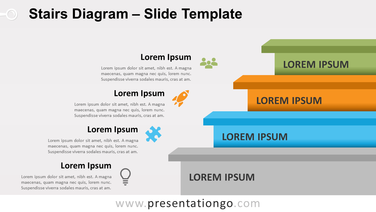 Free Stairs Diagram for PowerPoint and Google Slides