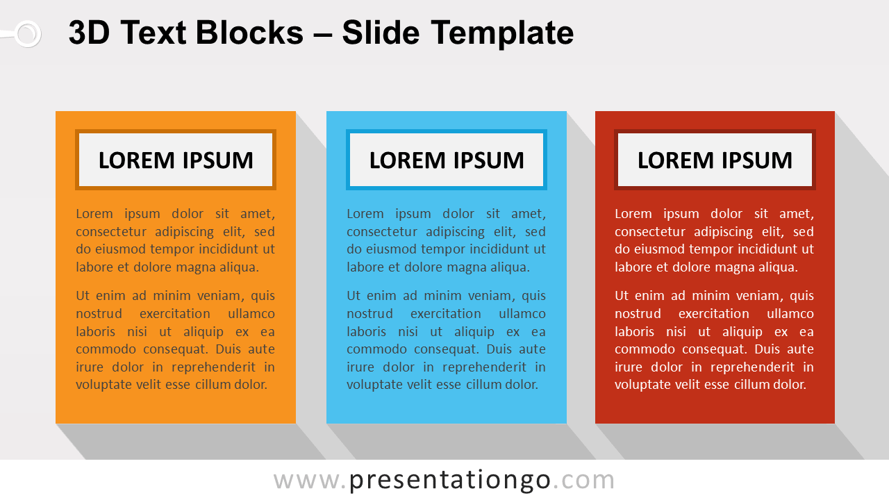 Free 3D Text Blocks for PowerPoint and Google Slides