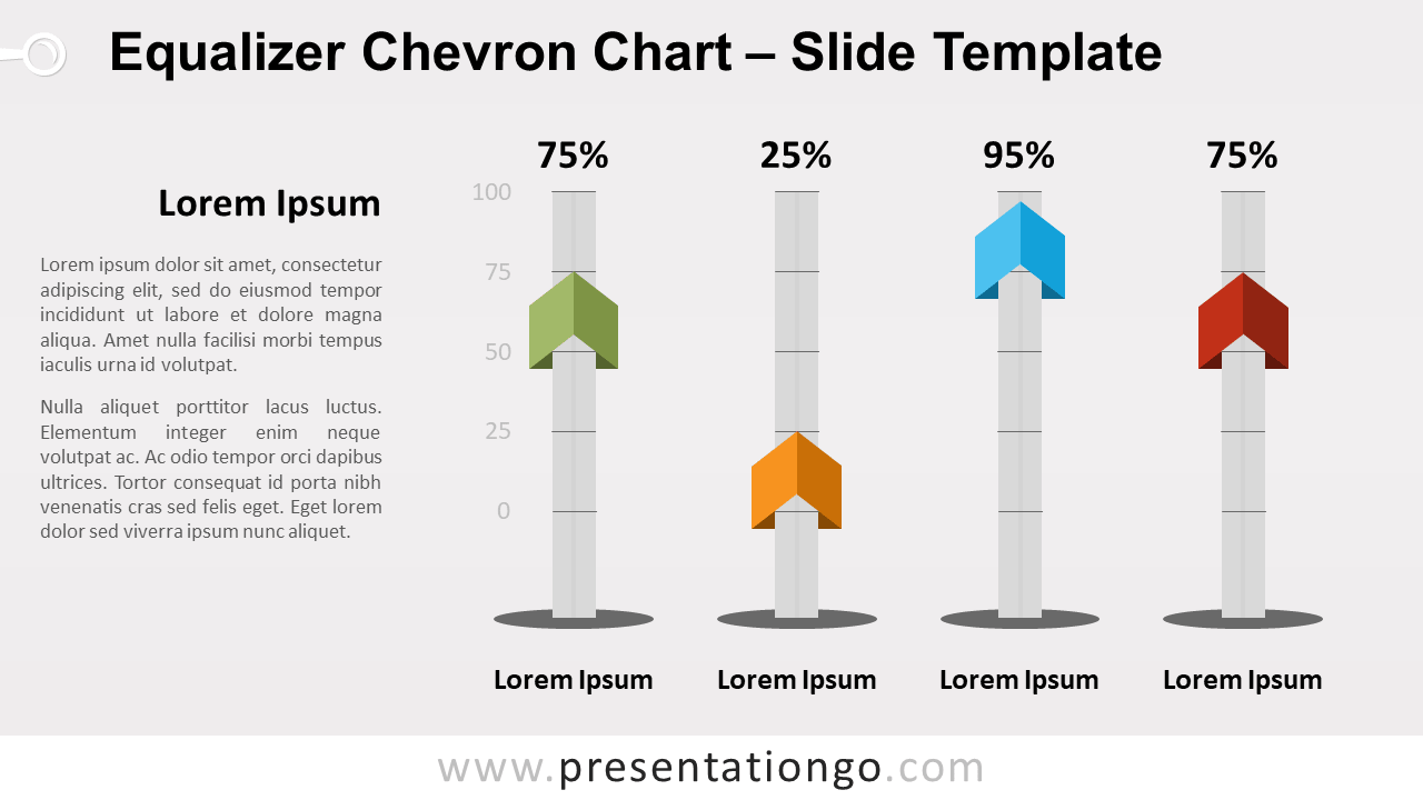 Free Equalizer Chevron Chart for PowerPoint and Google Slides